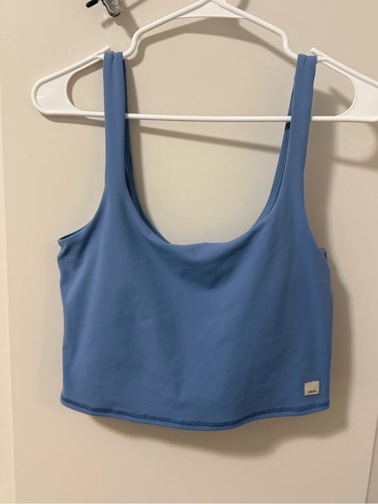 Vuori Tops - Vuori Blue Scoop Neck Cropped Tank